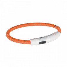 Ошейник светящийся Trixie Flash Light Ring USB Orange XS-S 35 cм