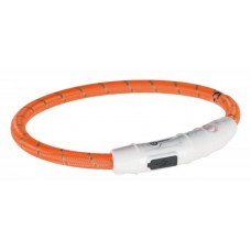 Нашийник що світиться Trixie Flash Light Ring USB Orange XS-S 35 cм