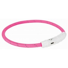 Нашийник що світиться Trixie Flash Light Ring USB Pink L-XL 65 cм