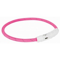 Ошейник светящийся Trixie Flash Light Ring USB Pink XS-S 35 cм