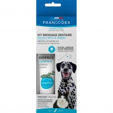 Зубная паста и щетка для котов и собак Francodex (Франкодекс) Dental Kit 70 г