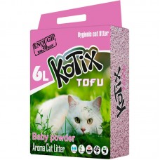 Наполнитель на основе тофу для кошачьего туалета Kotix Tofu Baby Powder 6 л