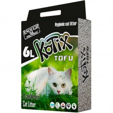 Наполнитель на основе тофу для кошачьего туалета Kotix Tofu Carbon 6 л