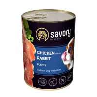 Вологий корм для цуценят Savory Dog All Breeds Puppy Rabbit 400 г