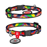 Ошейник, "Витраж", пласт. фастекс, Ш 10 мм, Дл 20-30 см, XS, WAUDOG Nylon c QR