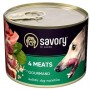 Вологий корм для собак Savory Dog Gourmand 4 Meat 200 г