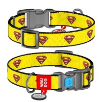 Ошейник, "Супермен 2", пласт. фастекс, Ш 15 мм, Дл 23-35 см, S, WAUDOG Nylon c QR