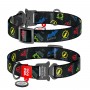 Ошейник, "Лига справедливости", метал. пряжка-фастекс, Ш 25 мм, Дл 35-58 см, XL, WAUDOG Nylon c QR
