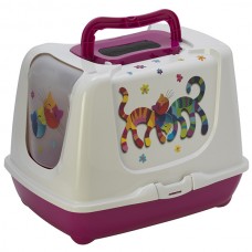 Закритий туалет для котів Moderna Trendy Cat Friends Forever 58х54х43 см