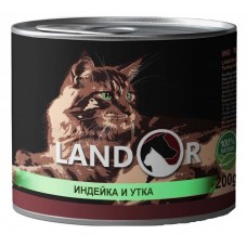 Вологий корм для кошенят Landor (Ландор) Kitten Turkey & Duck 0.2 кг
