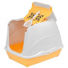 Закритий туалет для котів Moderna Flip Cat Jumbo 58х45х42 см, Помаранчевий