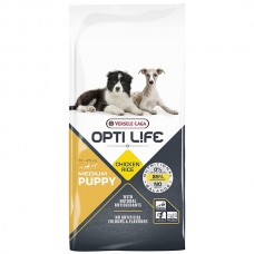 Сухой корм для щенков средних пород Opti Life Puppy Medium Chicken & Rice 12.5 кг