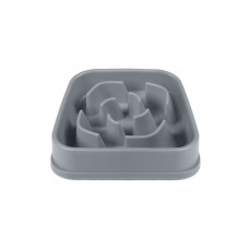 Миска квадратна для повільного годування Dexas Slow Maze Feeder Silicone 1.44 л, Сірий