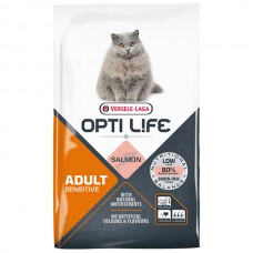 Сухой беззерновой корм для котов с чувствительным пищеварением Opti Life Sensitive Salmon 7.5 кг