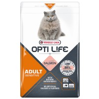 Сухий беззерновий корм для котів з чутливим травленням Opti Life Sensitive Salmon 1 кг