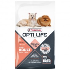 Сухой корм для собак мини и малых пород Opti Life Adult Skin Care Mini Salmon & Rice 7.5 кг