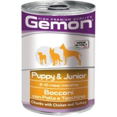 Влажный корм для щенков Gemon Dog Wet Puppy & Junior Chicken & Turkey 415 г