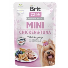 Влажный корм для собак Brit Care (Брит Кеа) Dog Mini Fillets In Gravy Chiken & Tuna 85 г