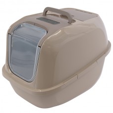 Закритий туалет з відкидною кришкою для котів Moderna Mega Deluxe 66х49х46 см, Бежевий