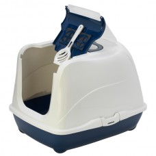 Закритий туалет для котів Moderna Flip Cat 50х39х37 см, Чорничний
