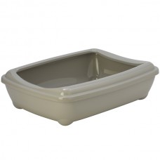 Туалет з бортиком лоток для котів Moderna Arist-O-Tray Jumbo 57х43х16 см, Сірий