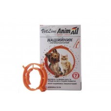 Ошейник противопаразитарный от блох и клещей для собак и кошек оранжевый AnimAll 35 см