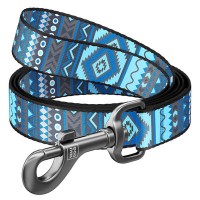 Повідець, "Етно синій", Ш 10 мм, Дл 122 см, XS. WAUDOG Nylon