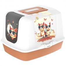 Закритий туалет для котів Moderna Trendy Cat Indy & Louise 58х44х42 см