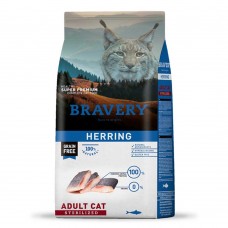 Сухий беззерновий корм для котів Bravery Cat Adult Sterilized Herring 2 кг