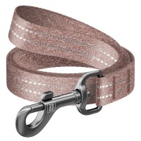 Повідець світловідбивний, Ш 15 мм, Дл 200 см, Коричневий, S, WAUDOG Re-cotton