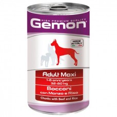 Вологий корм для собак Gemon Dog Wet Maxi Adult Beef & Rice 1.25 кг