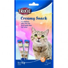 Ласощі для котів Trixie (Тріксі) Creamy Snacks with White Fish 5 шт.х14 г
