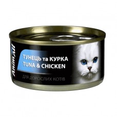 Вологий корм для котів Animall Cat Tuna & Chicken 85 г