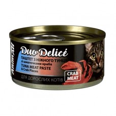 Вологий корм для котів Animall Cat Duo Delice Tuna & Crab 80 г