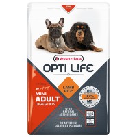Сухий корм для собак з чутливим травленням міні та малих порід Opti Life Adult Digestion Mini Lamb & Rice 2.5 кг