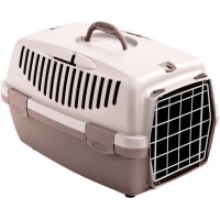 Переноска для собак и котов Gulliver 1 with metal door Powder pink/Rosy brown 48*32*31 см