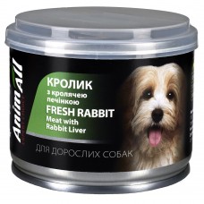 Вологий корм для собак Animall Dog Rabbit & Liver 195 г