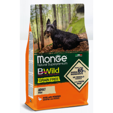 Cухий беззерновий корм для собак Monge Dog Bwild Gr. Free Mini Adult Anatra 2.5 кг