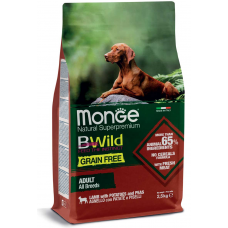 Cухий беззерновий корм для собак Monge Dog Bwild Gr. Free All Breeds Agnello 2.5 кг