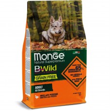 Cухий беззерновий корм для собак Monge (Монж) Dog Bwild Gr. Free All Breeds Anatra 15 кг