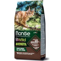 Cухий беззерновий корм для котів Monge (Монж) Cat Bwild Gr.Free Buffalo 10 кг