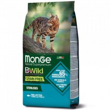 Cухий беззерновий корм для котів Monge Cat Bwild Gr.Free Tonno Sterilised 1.5 кг