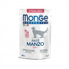 Вологий корм для котів Monge Monoprotein Sterilised Beef 85 г