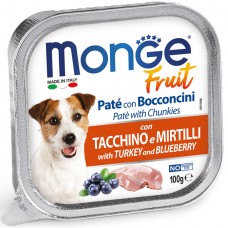 Вологий корм для собак Monge Dog Fruit Turkey & Blueberries 100 г