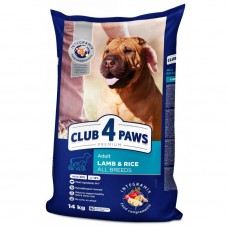 Сухий гіпоалергенний корм для собак Club 4 Paws Premium All Breeds Lamb & Rice 14 кг