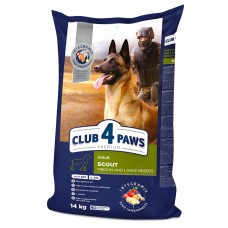 Сухой корм для собак Club 4 Paws Premium Scout Chicken 14 кг