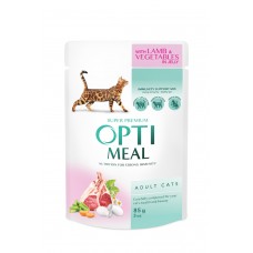 Вологий корм для котів Optimeal Lamb & Vegetables 85 г