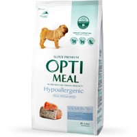 Сухий гіпоалергенний корм для собак Optimeal Hypoallergenic Medium Breeds Salmon 1.5 кг