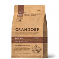 Сухий гіпоалергенний корм для собак Grandorf (Грандорф) Duck & Turkey Medium & Maxi 1 кг