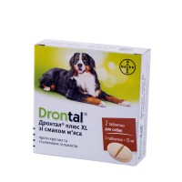 Таблетки для собак от глистов Drontal Plus XL(1 таблетка)
